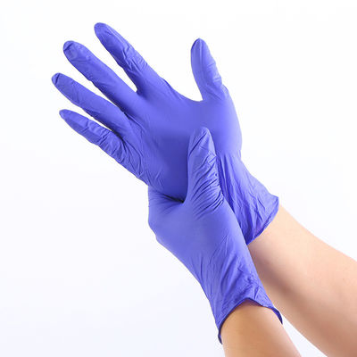 4 het Nitril Blauwe Beschikbare Handschoenen van mil 5mil voor Zwetende Handen