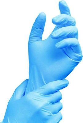100 Beschikbare Biologisch afbreekbaar Handschoenen Blauw Nitril van het Pakziekenhuis